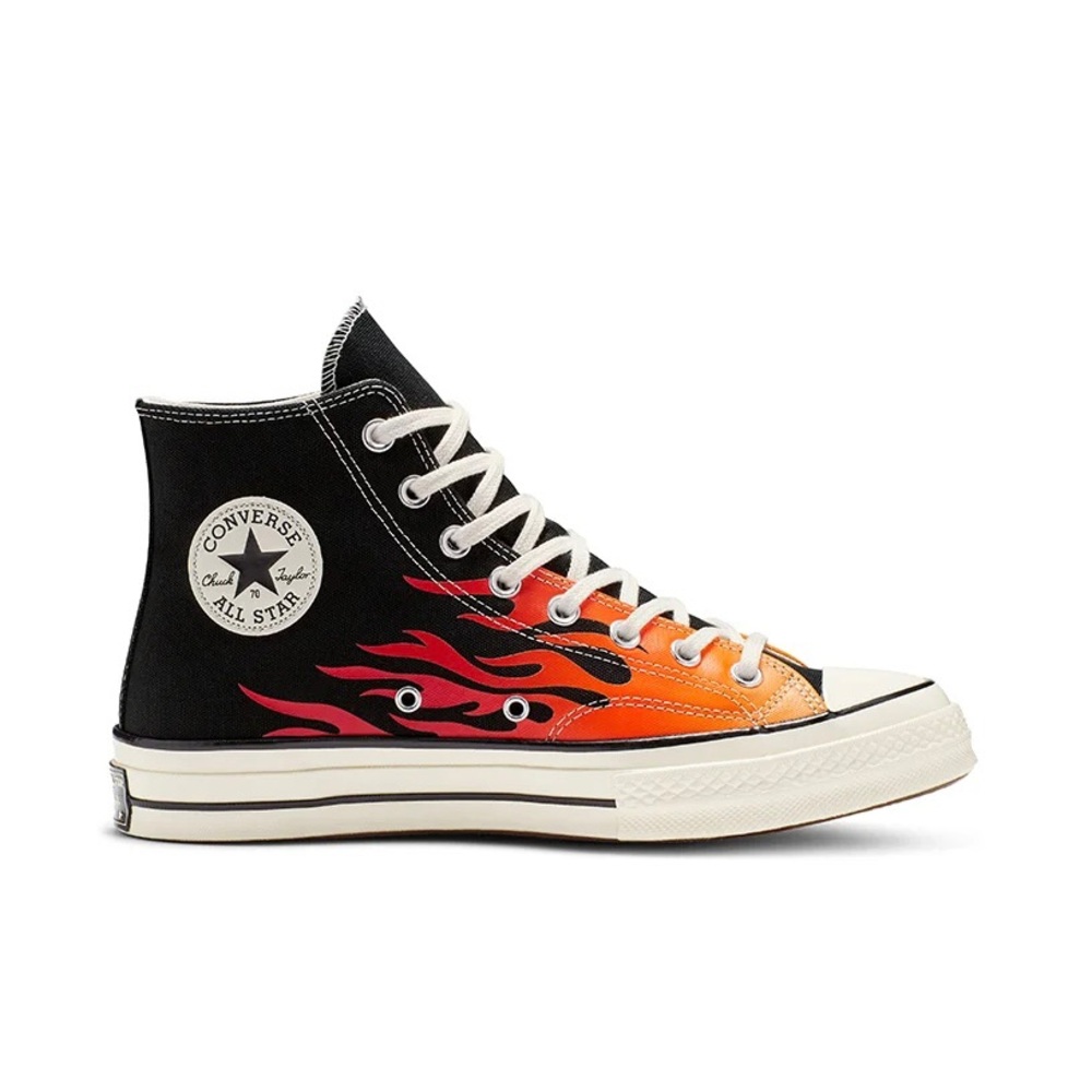 Converse Chuck 70 High Flames Fire Black Red Orange size 5.5 NEW Chuck Taylor